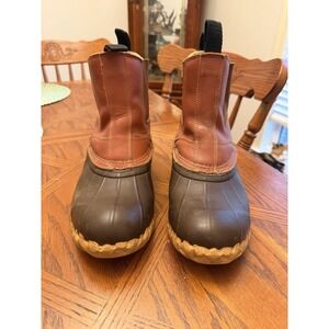 Cabela's Steel Shank Brown Leather Slip‎ On Duck Boots Mens Size 9